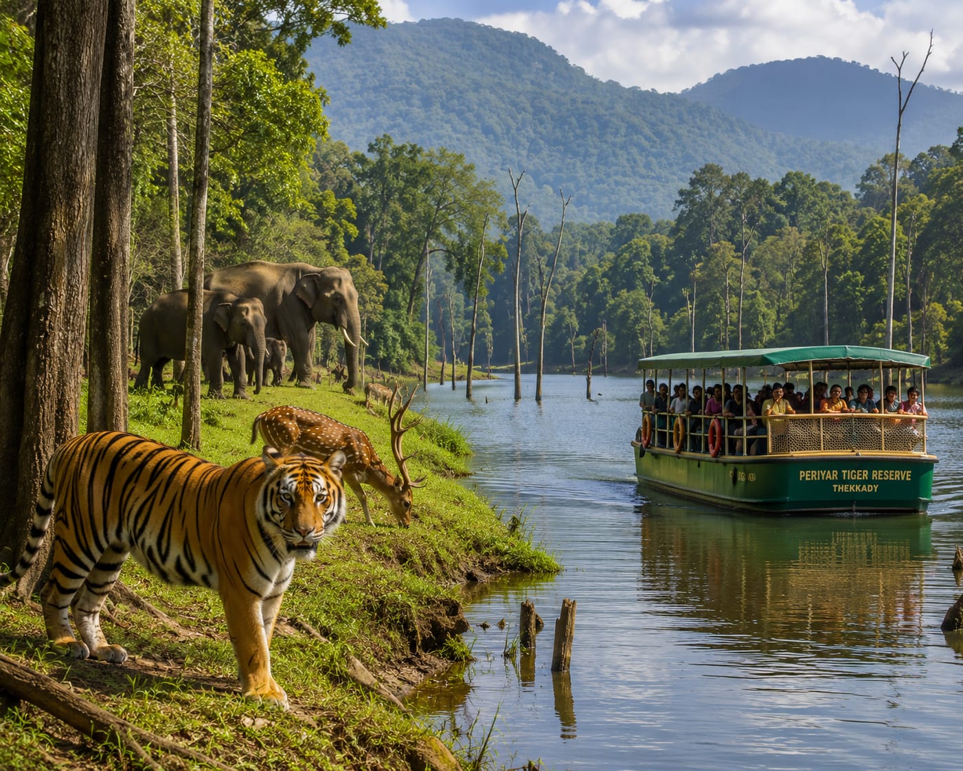 Wild Kerala: Elephant Moments Near Thekkady